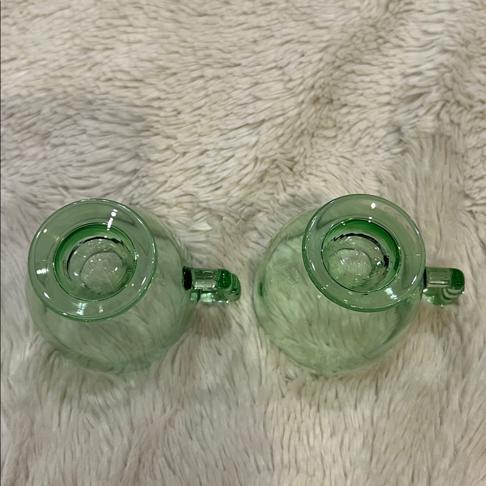 2 cups Fostoria mayfair green (line 2419) 1930-1938 - Picture 3 of 5
